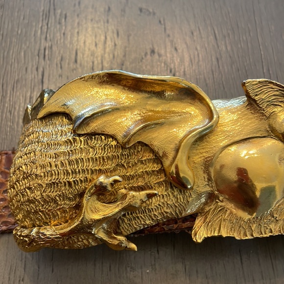 Christopher Ross VINTAGE RESERVED-RARE Dragon signed and dated 1980 gold… - Picture 7 of 10